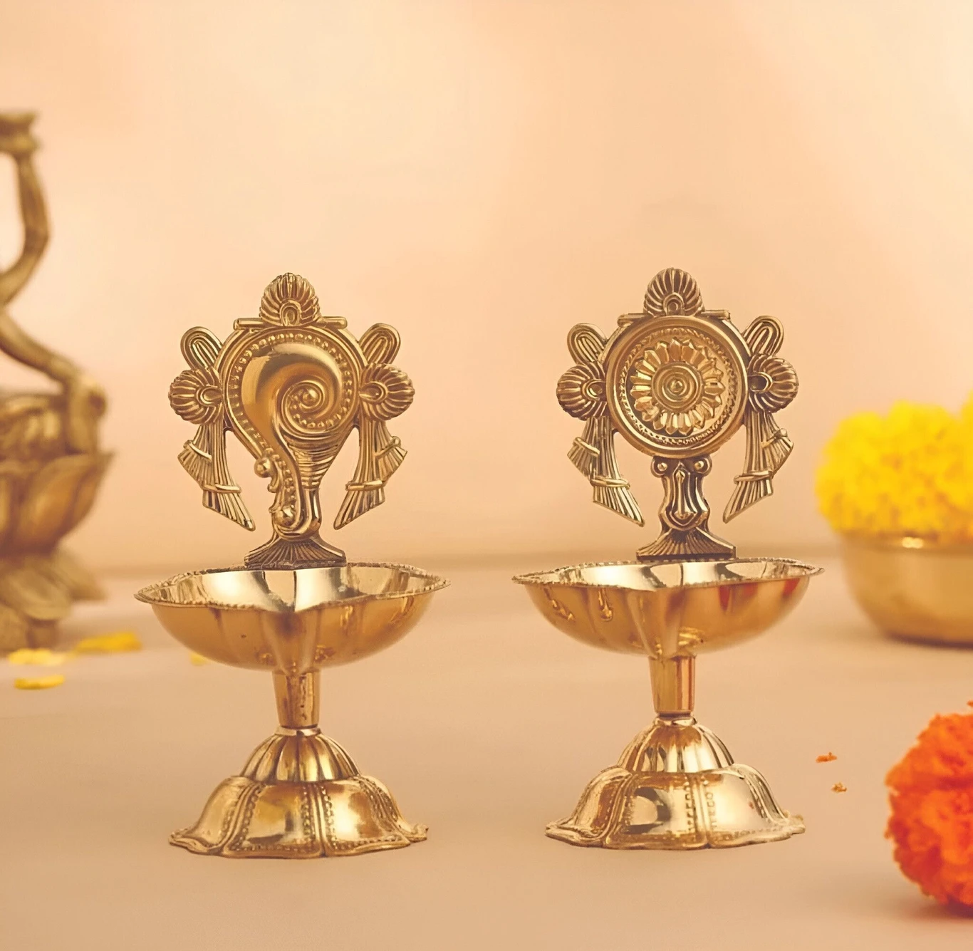 Traditional Brass Diyas